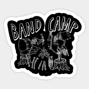 Band Camp - Camping Instruments (White) Sticker